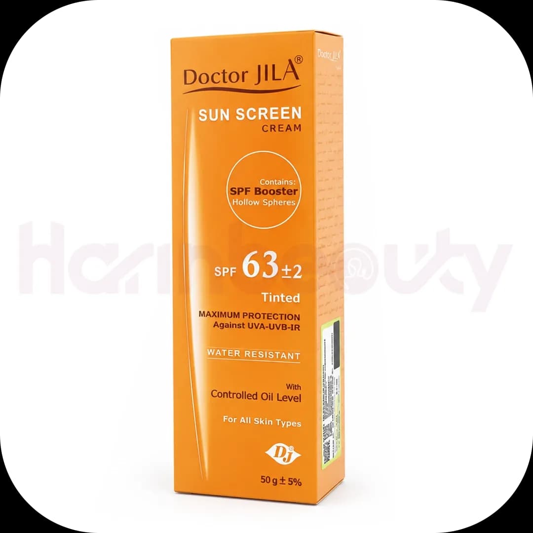 کرم ضد آفتاب رنگی دکتر ژیلا با SPF63 مناسب انواع پوست حجم 50 گرم