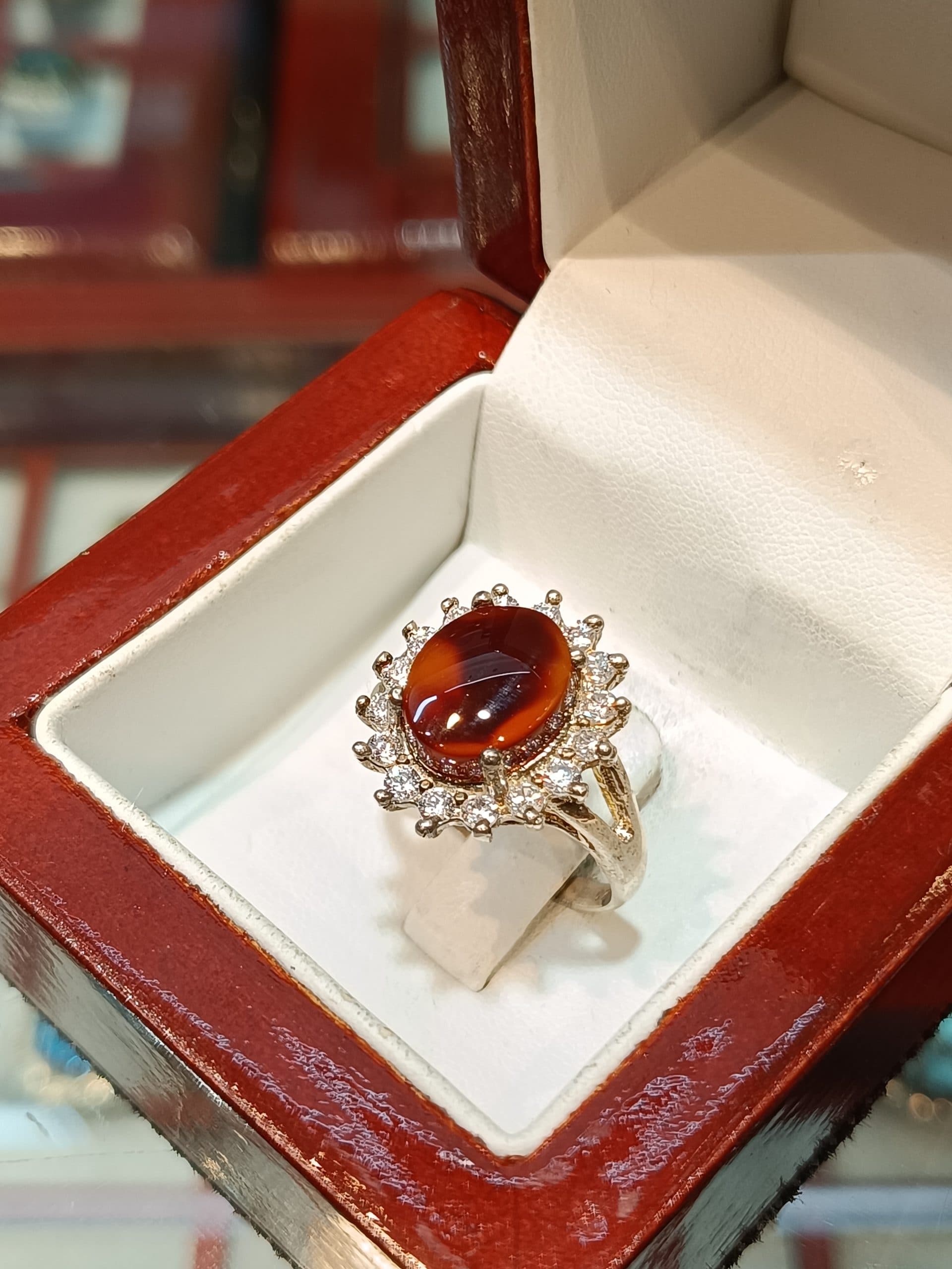 انگشتر نقره زنانه عقیق یمنی – کدr734
