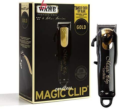 ماشین اصلاح سر و صورت وال مجیک کلیپ بی سیم بلک اند گلد Wahl Cordless Magic Clip Black and Gold 8148-100