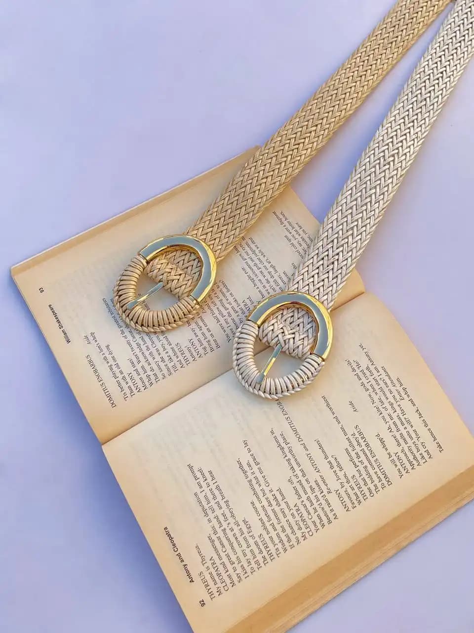 کمربند کنفی ۳/۵ سانتی زنانه مدل سلینا