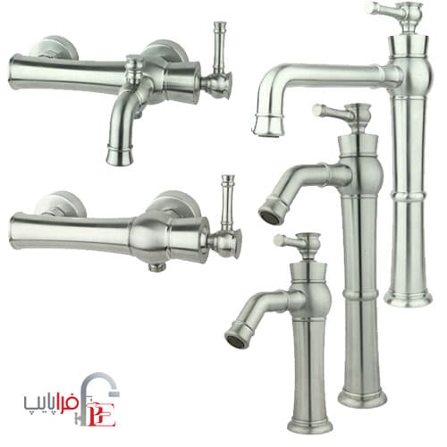 ست شیرآلات راسان مدل الیزه کروم مات ا Rassan elize collection Taps