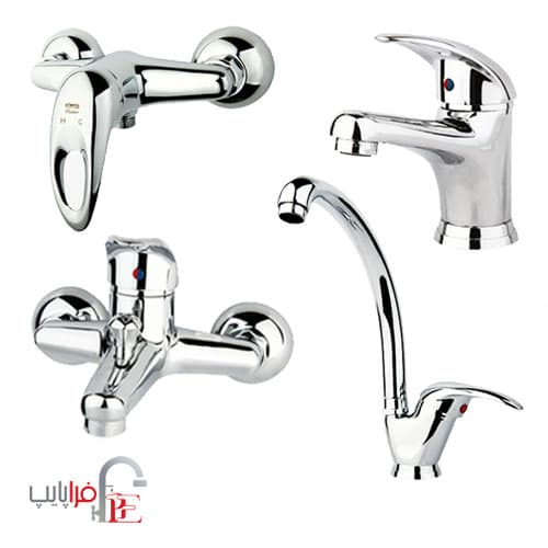 ست شیرآلات راسان مدل مروارید کروم ا Rassan chrome Morvarid collection Taps