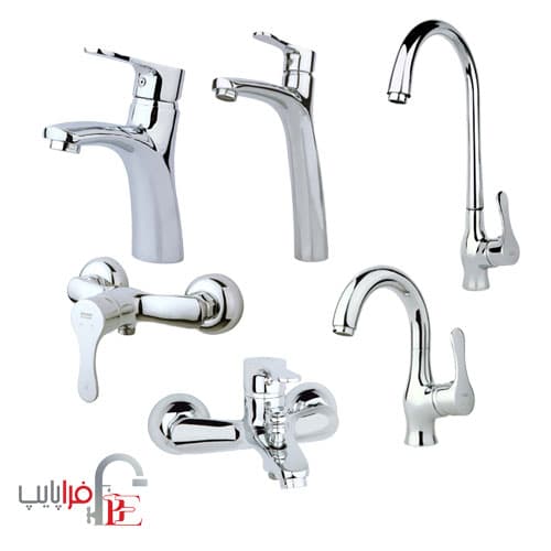 ست شیرآلات راسان مدل صدف کروم ا Rassan Chrome Sadaf collection Taps