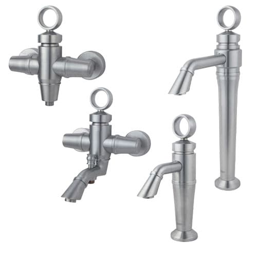 ست شیرآلات راسان مدل آنیتا کروم مات ا Rassan Matte chrome Anita collection Taps