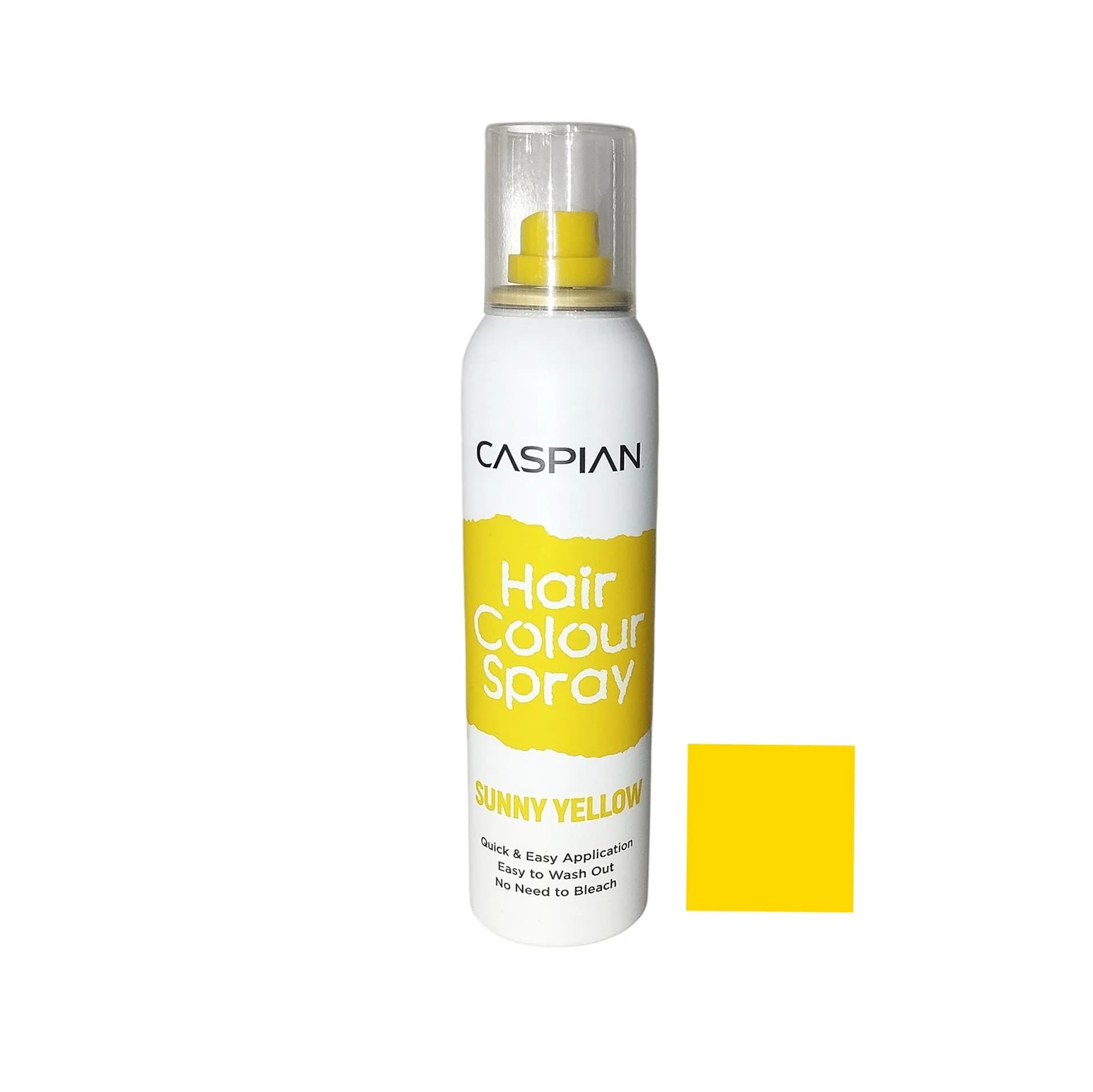 اسپری رنگ مو موقت کاسپین (Caspian) مدل Sunny Yellow – حجم ۱۵۰ میلی‌لیتر