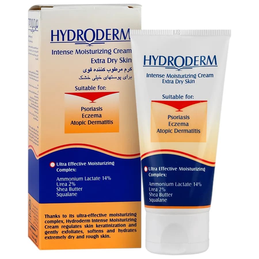 کرم مرطوب‌کننده قوی هیدرودرم (Hydroderm) مناسب پوست‌های خیلی خشک حجم ۵۰ میلی‌لیتر