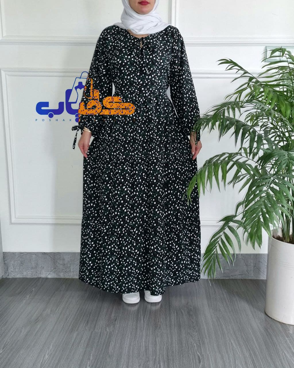 پیراهن ساحلی کرپ پفکی گرم بالا وارداتی _کد2519 — تصویر ۶