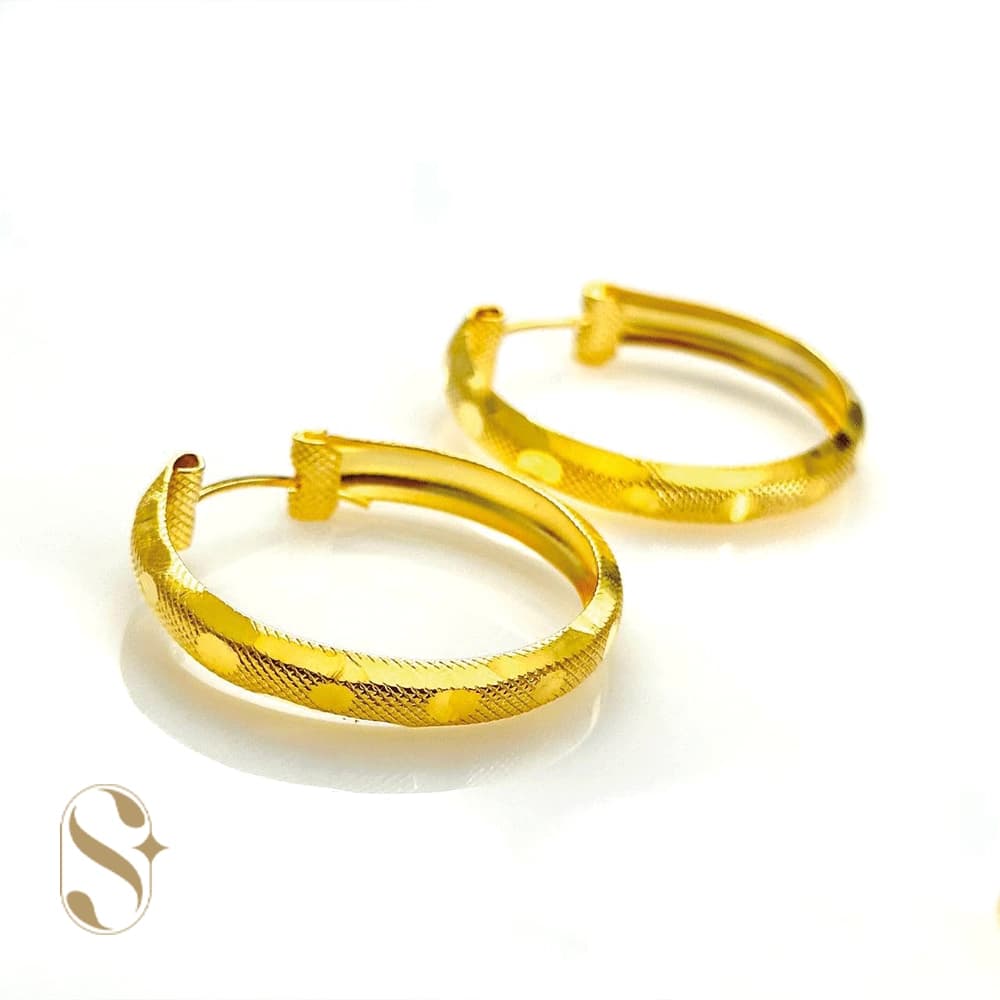 گوشواره نقره زنانه طرح طلا کد SilverSet-G494 — تصویر ۲