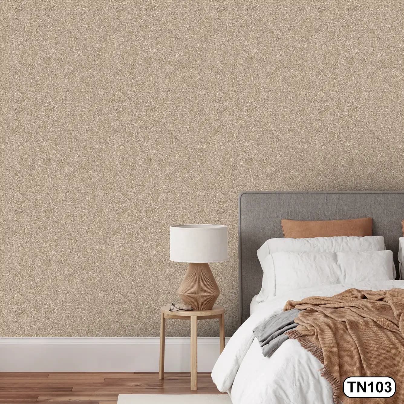 کاغذ دیواری طرح ساده خاکی TN103