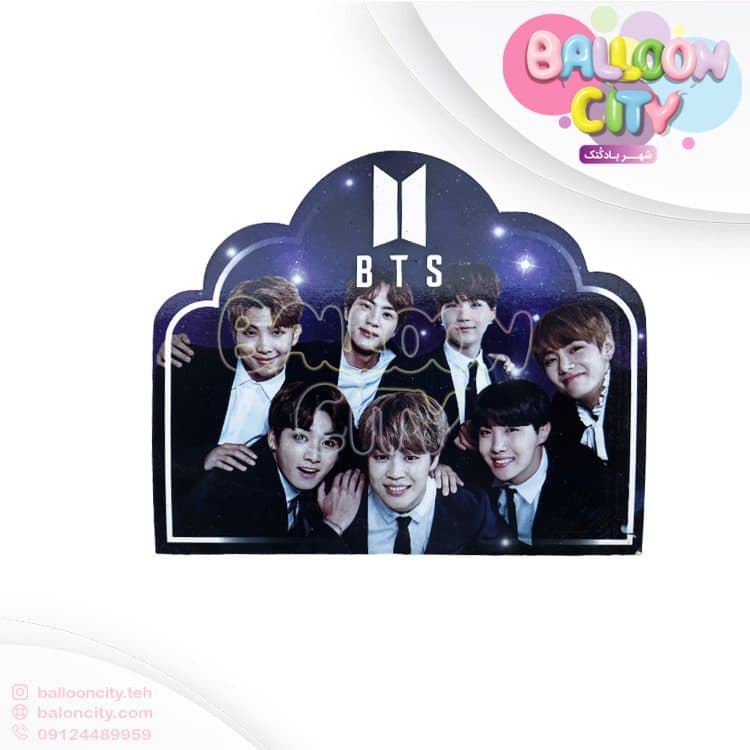 کارت دعوت تم تولد طرح بی تی اس BTS Invitation card بسته 10 عددی