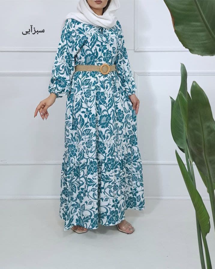 ماکسی ساحلی نخی گلدارخارجی طرح فلوار/2493 — تصویر ۳
