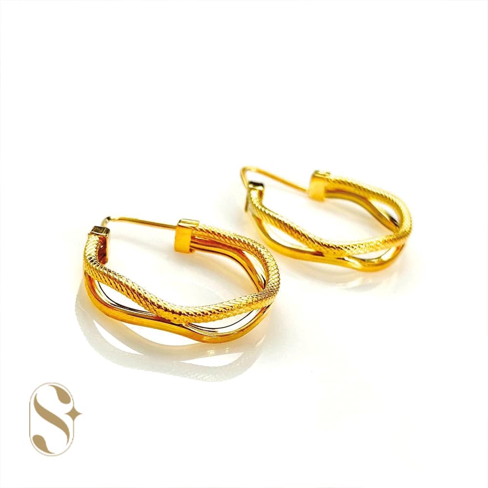 گوشواره نقره زنانه طرح طلا کد SilverSet-G552