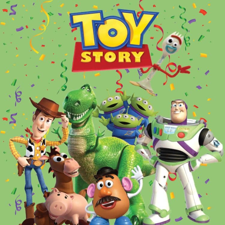 بنر تم تولد طرح اسباب بازی ها Toy story اندازه 2*2