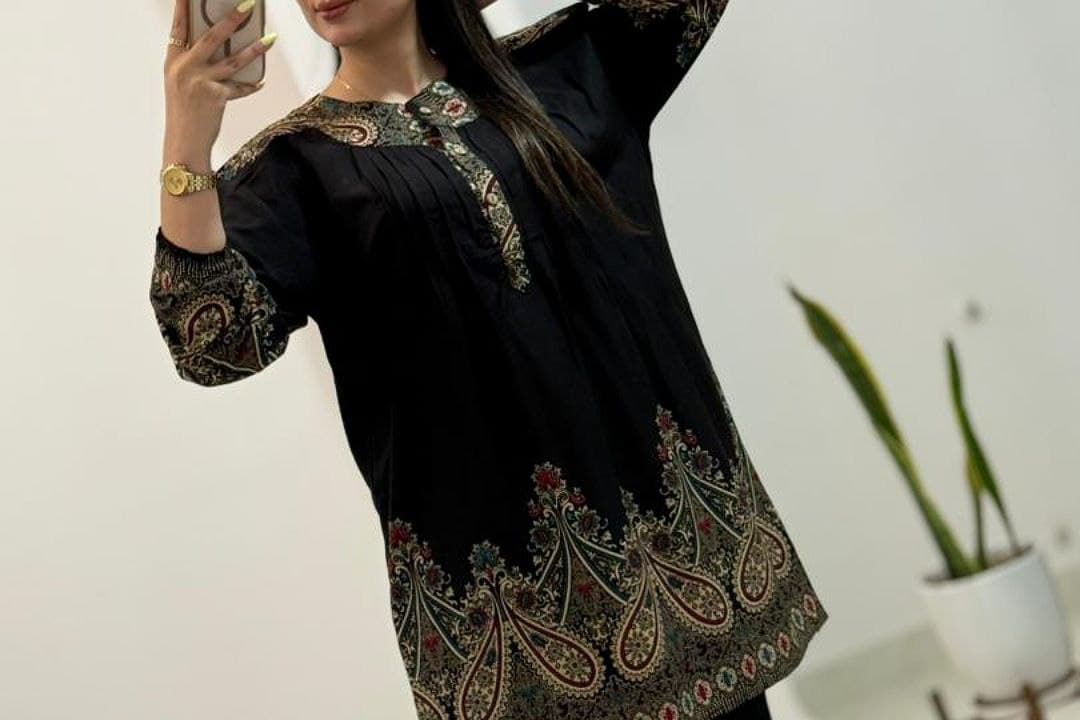 تونیک مانتویی نخی وارداتی اندونزی /کد2455