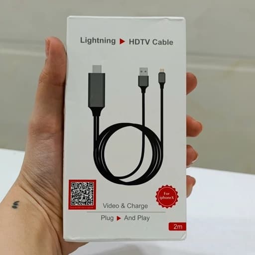 کابل تبدیل لایتنینگ و USB به HDMI / کابل تبدیل آیفون به تلویزیون به طول 2 متر