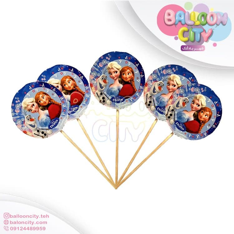 تاپر تم تولد طرح فروزن Frozen بسته 5 عددی