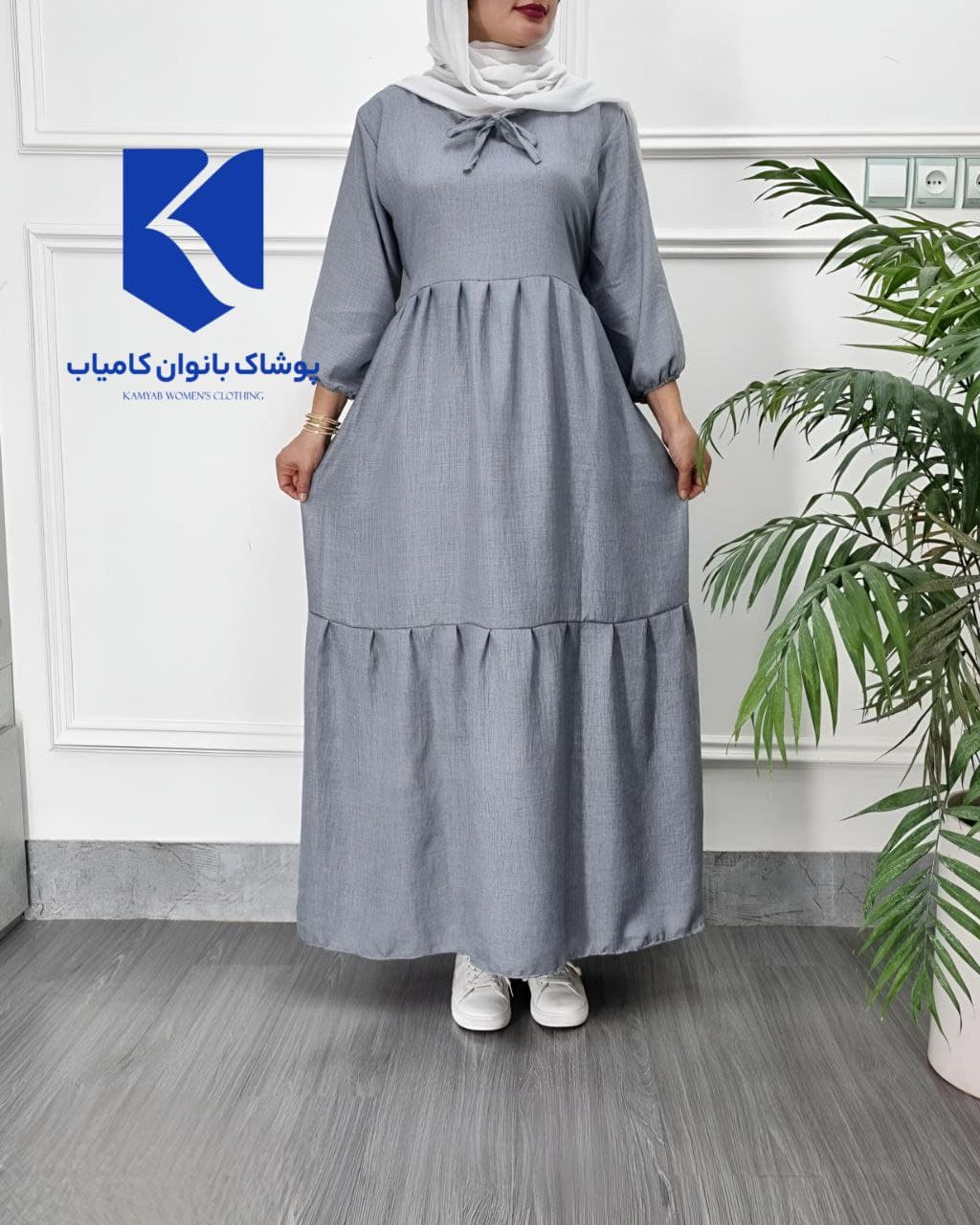 ساحلی ماکسی نخی صوفیا طرح فلوار/کد2439 — تصویر ۴