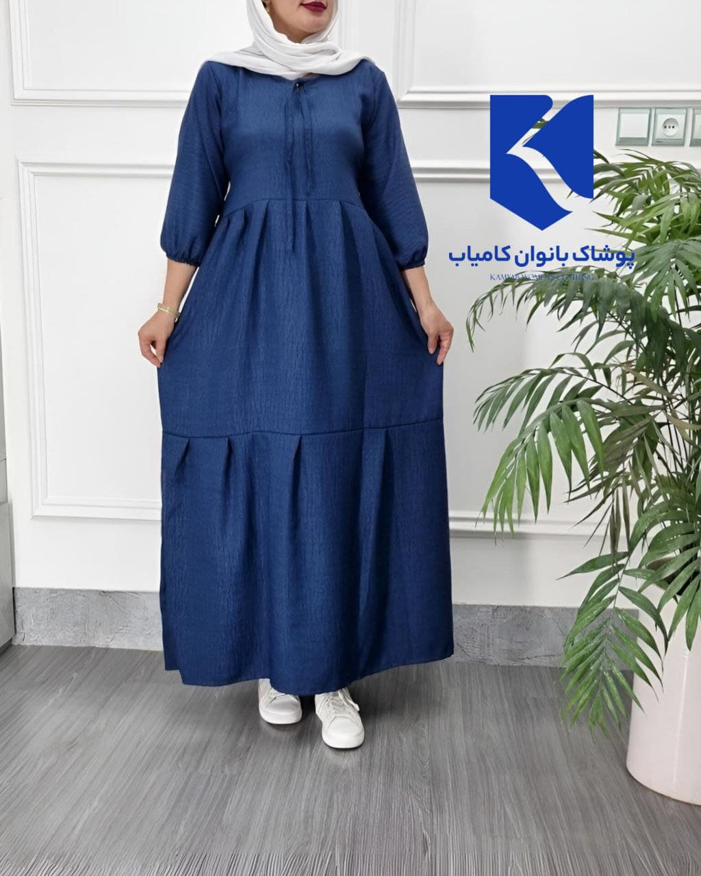ساحلی ماکسی نخی صوفیا طرح فلوار/کد2439 — تصویر ۳