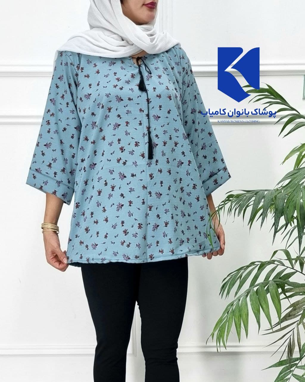 تونیک کرپ نخی زنانه خارجی /کد2432 — تصویر ۳