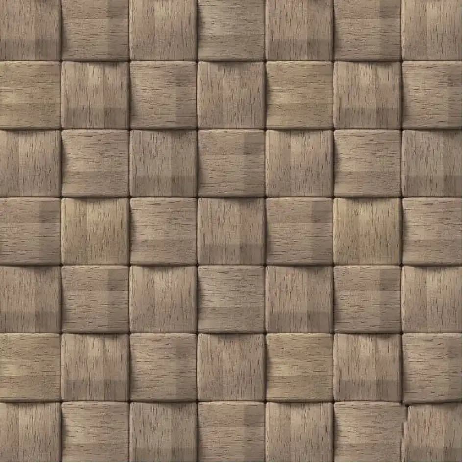 کاغذ دیواری طرح حصیری قهوه ای NW8082