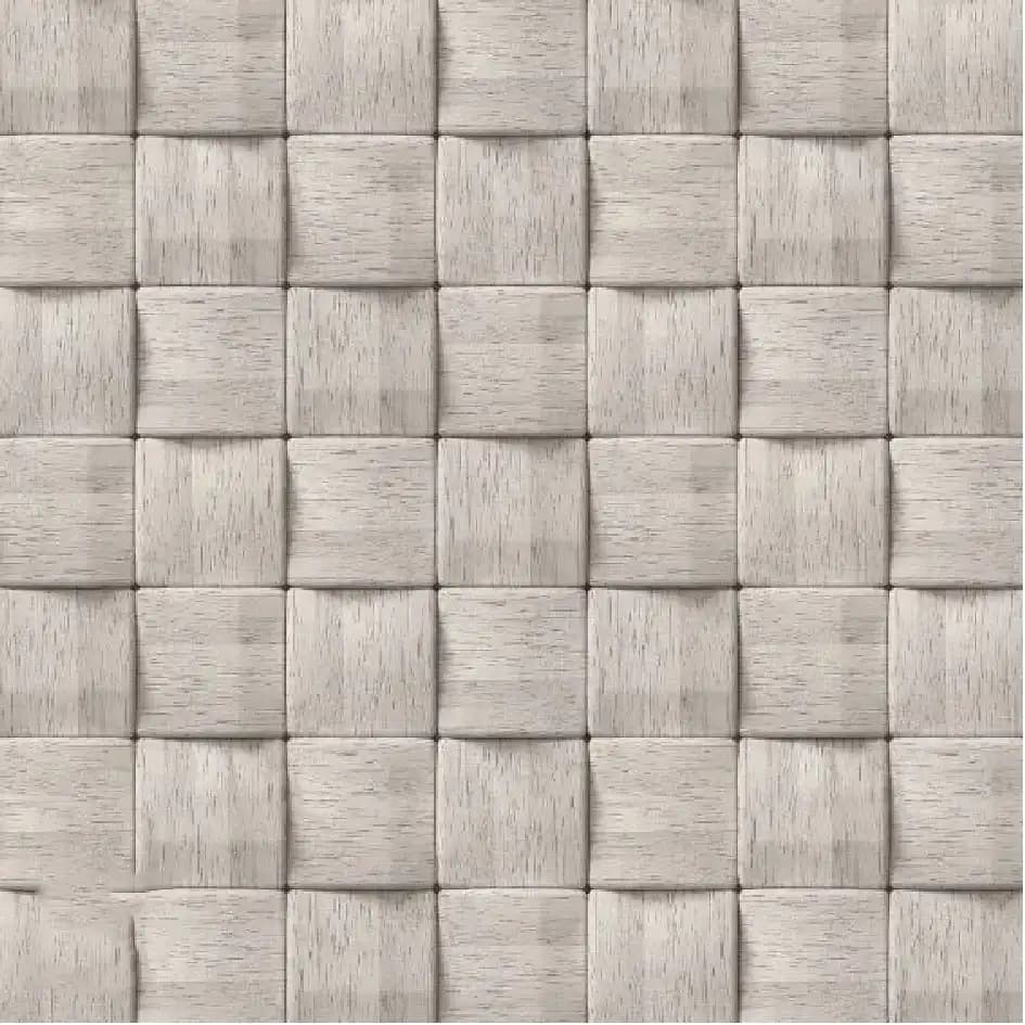 کاغذ دیواری طرح حصیری سفید NW8081