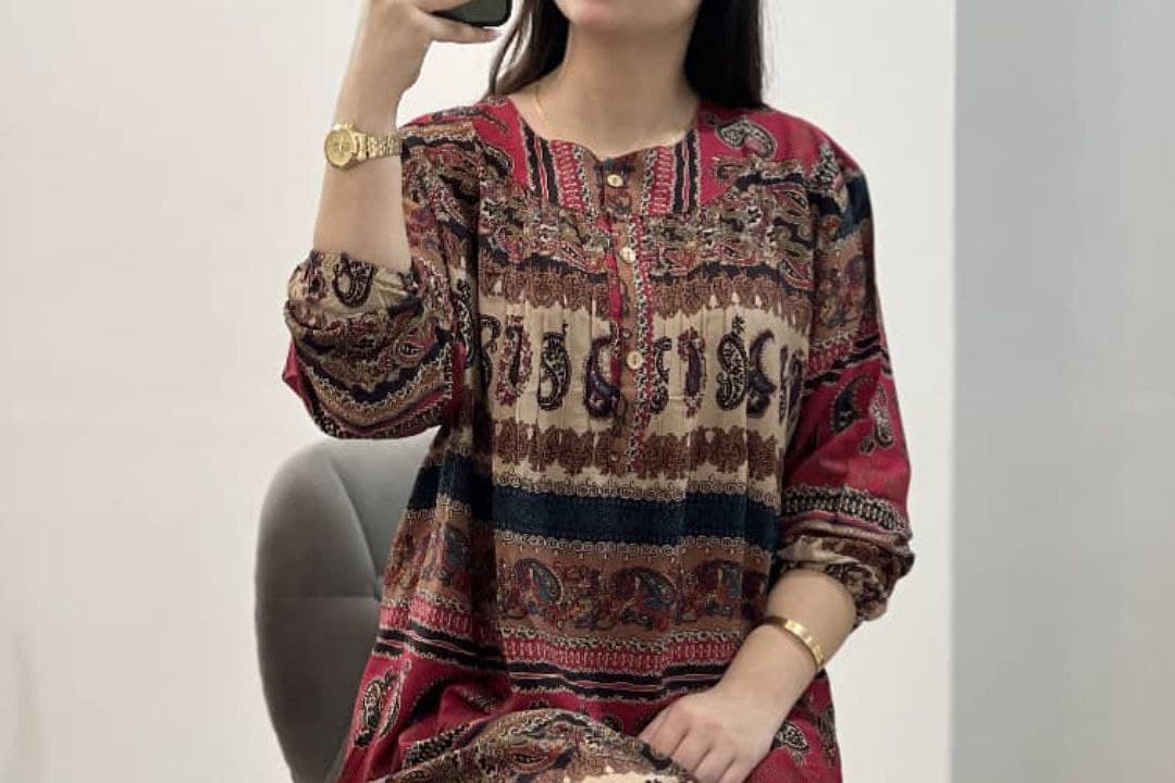 مانتویی نخی طرحدار وارداتی اندونزی /کد2420