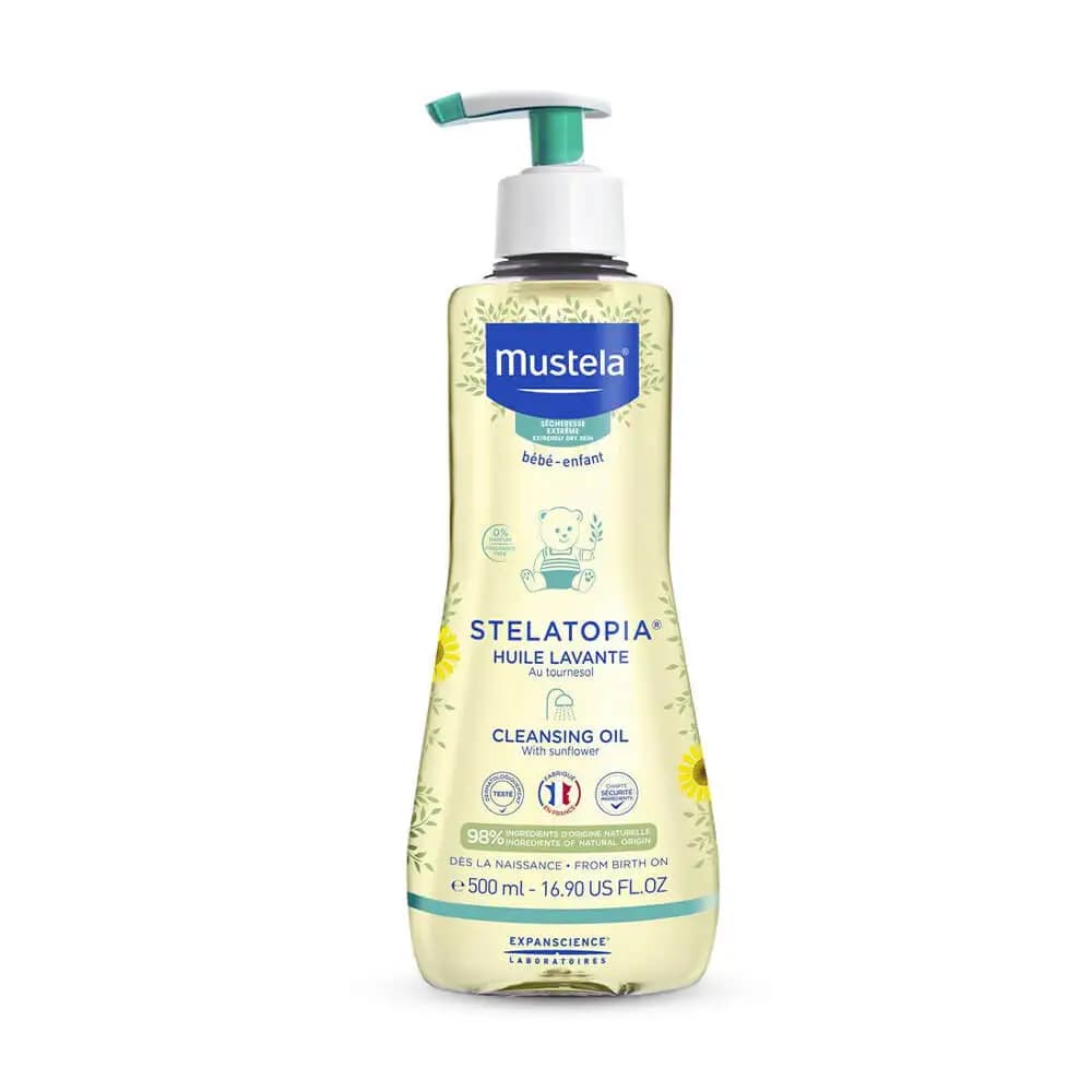 روغن پاک کننده استلاتوپیا موستلا Mustela حجم 500 میلی لیتر