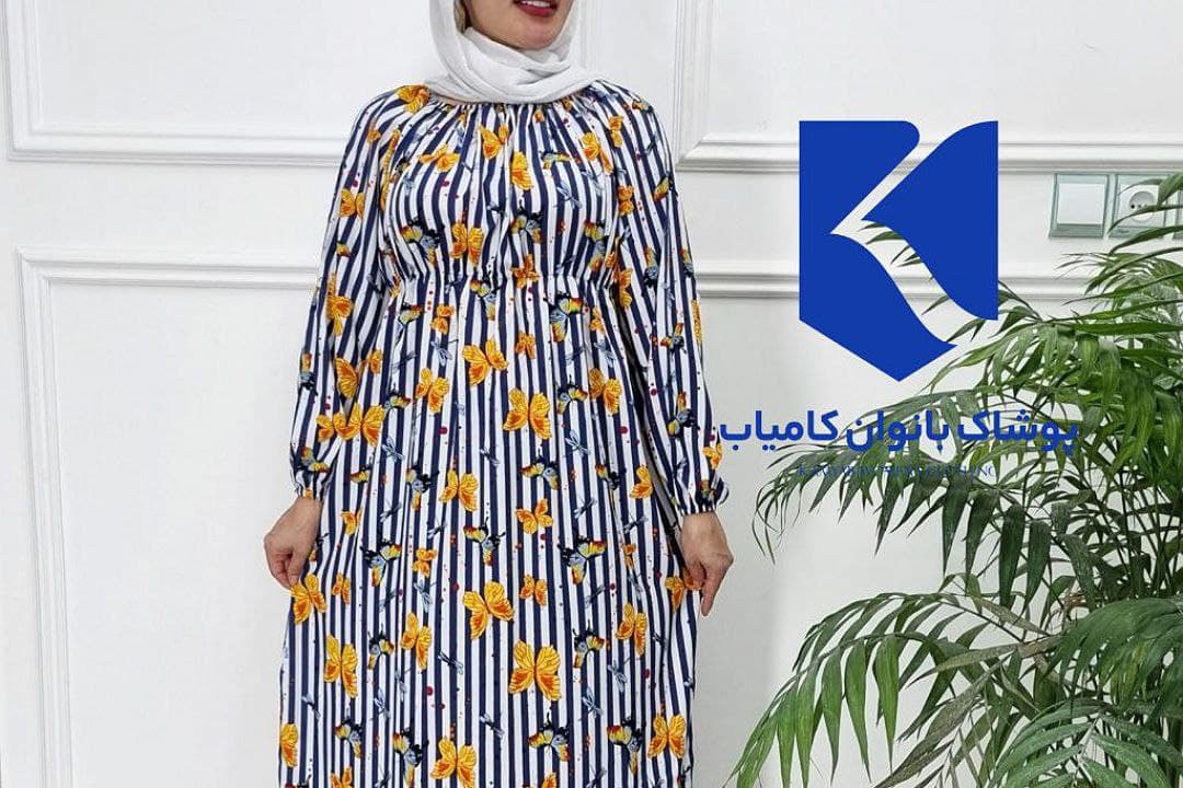 پیراهن ساحلی نخی خارجی قواره دار/کد2381