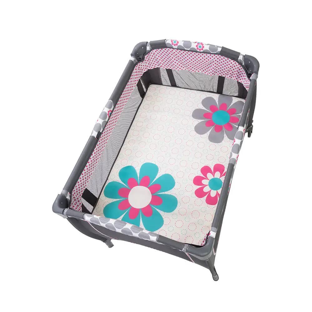 تخت و پارک نوزاد بیبی ترند Baby Trend مدل Daisy Dots — تصویر ۴