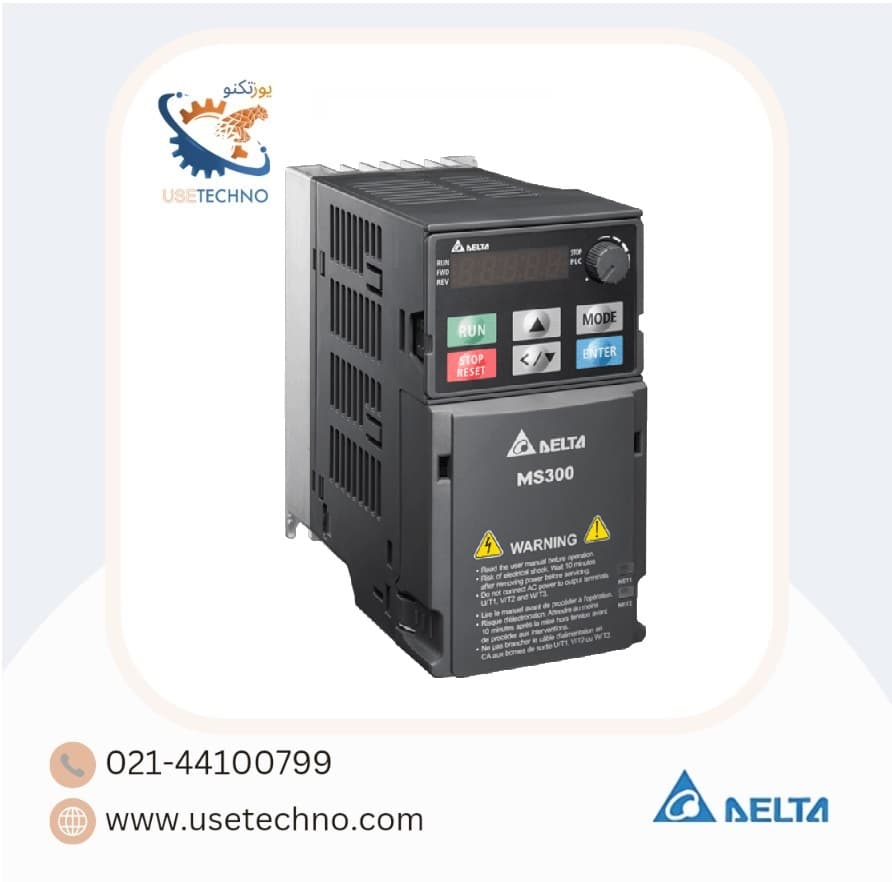 اینورتر MS300 دلتا تکفاز 0.4 کیلو وات با توان 0.5 اسب بخار مدل VFD2A8MS21ANSAA