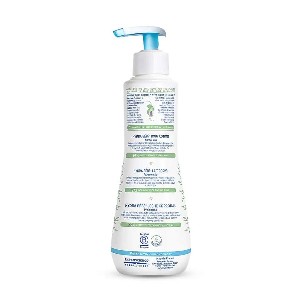 لوسیون بدن هیدرا ب ب موستلا Mustela حجم 300 میلی لیتر — تصویر ۲