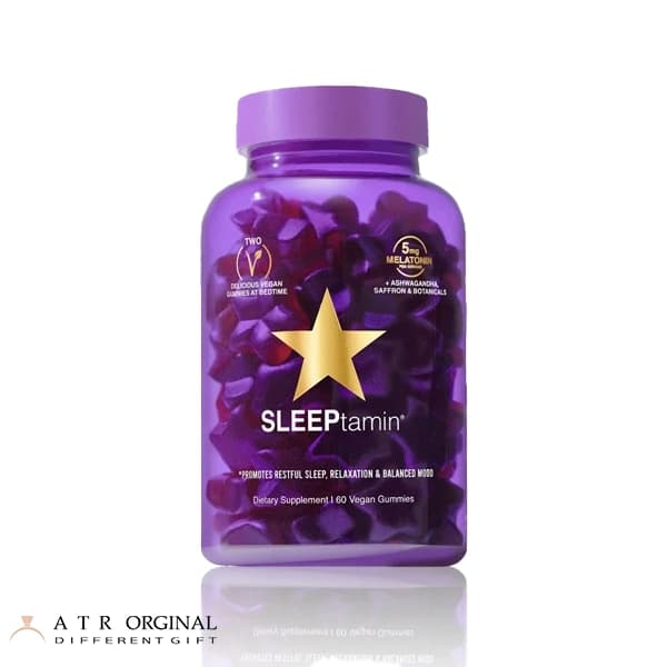 پاستیل اسلیپ تامین پاستیل تنظیم خواب 60 عددی Hairtamin Sleeptamin 60 Vegan Gummies
