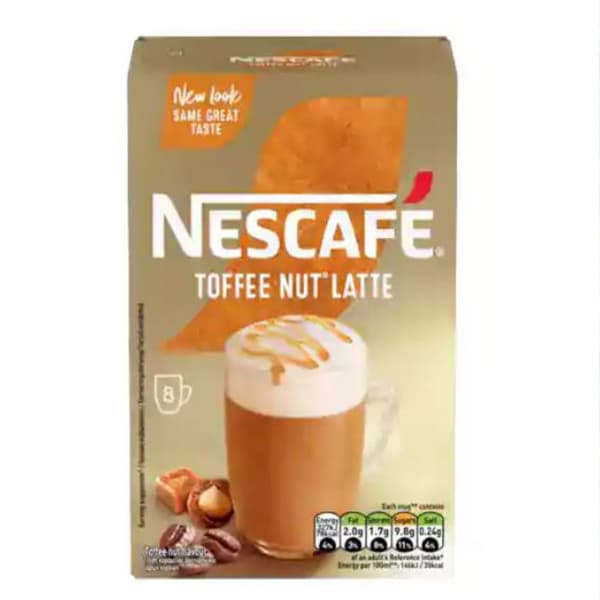 کافی میکس نسکافه toffee nut latte ۸ عددی
