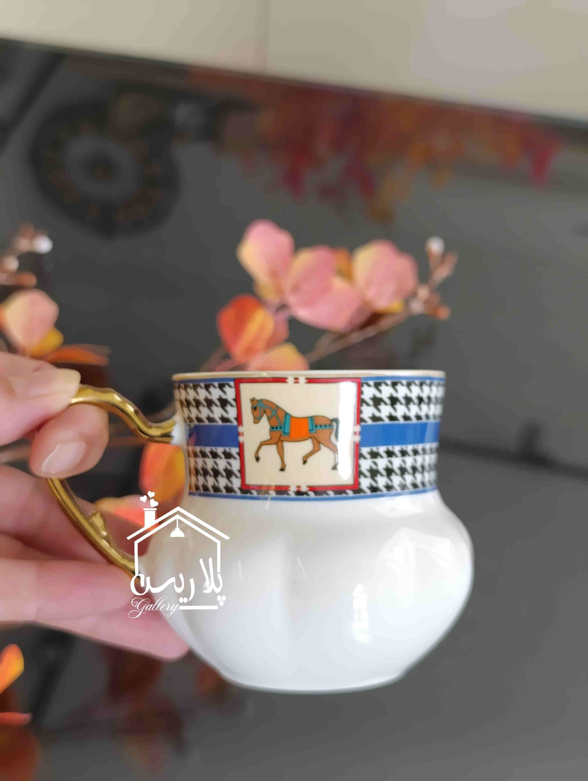 ماگ و لیوان پایه دار هرمس آبی برند arow ترک — تصویر ۳