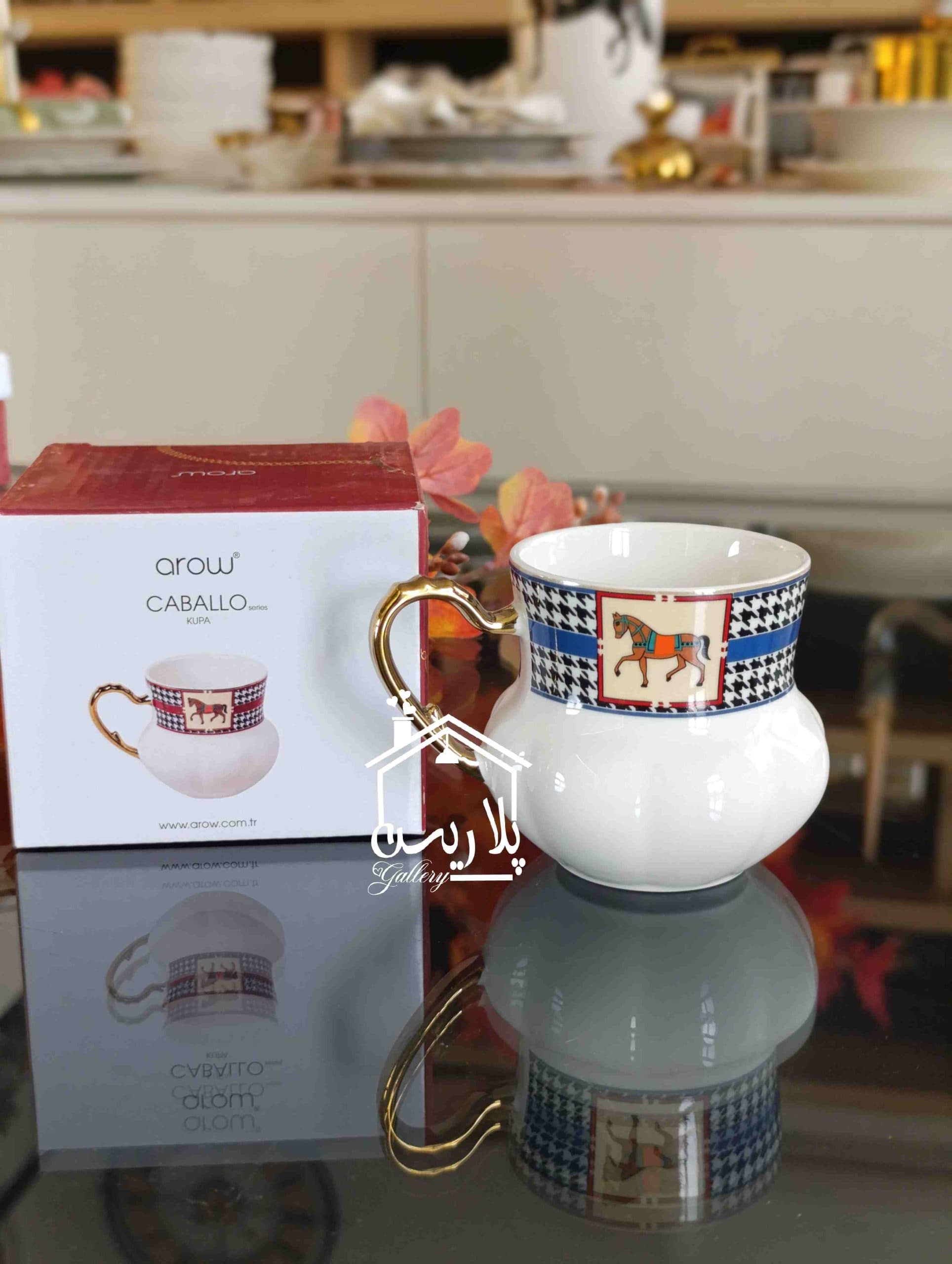 ماگ و لیوان پایه دار هرمس آبی برند arow ترک — تصویر ۲