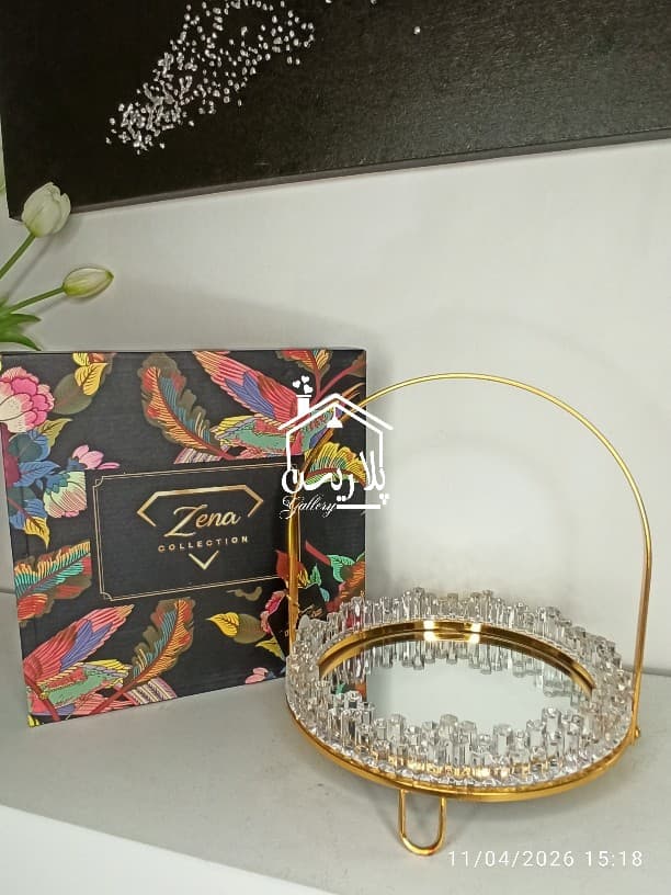 شیرینی خوری کریستال گرد برند ZENO 42376 — تصویر ۶
