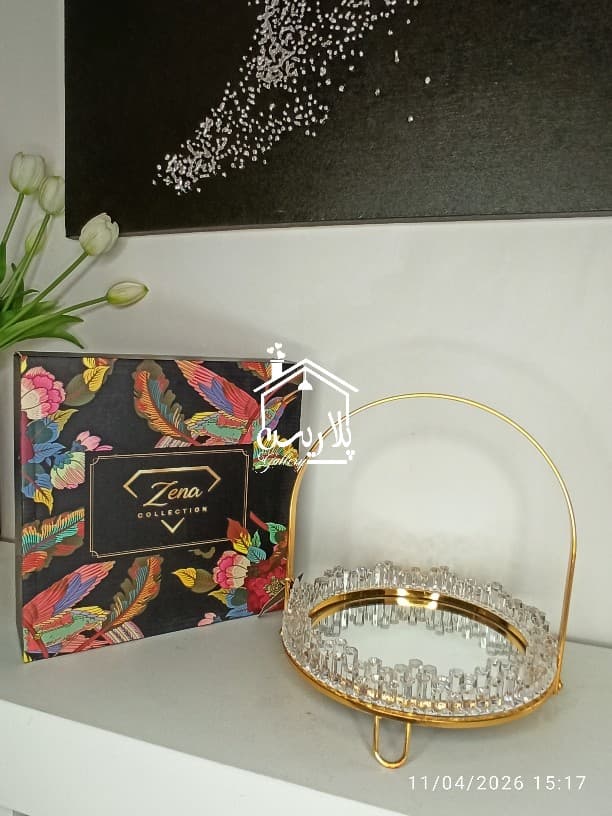 شیرینی خوری کریستال گرد برند ZENO 42376 — تصویر ۵