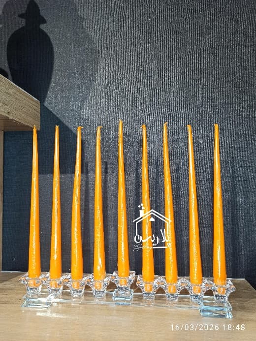 شمعدان/جاشمعی خطی کریستال 9 شعله 12246