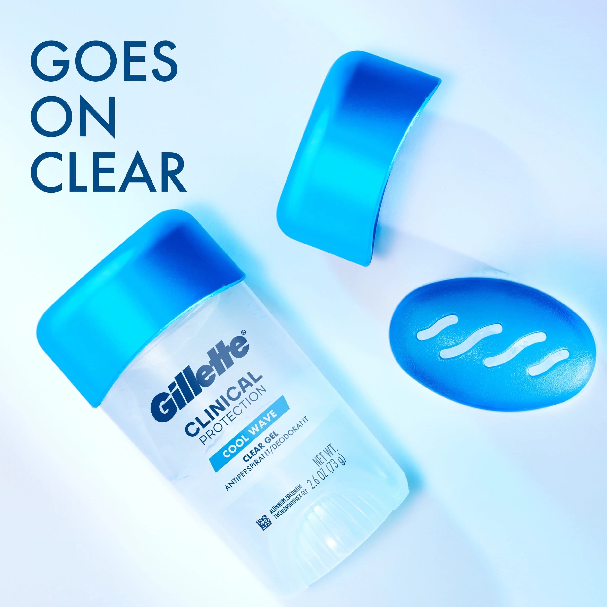 مام ژله ای کلینیکال ژیلت Gillette Clinical Protection رایحه Cool Wave وزن 45 گرم — تصویر ۲