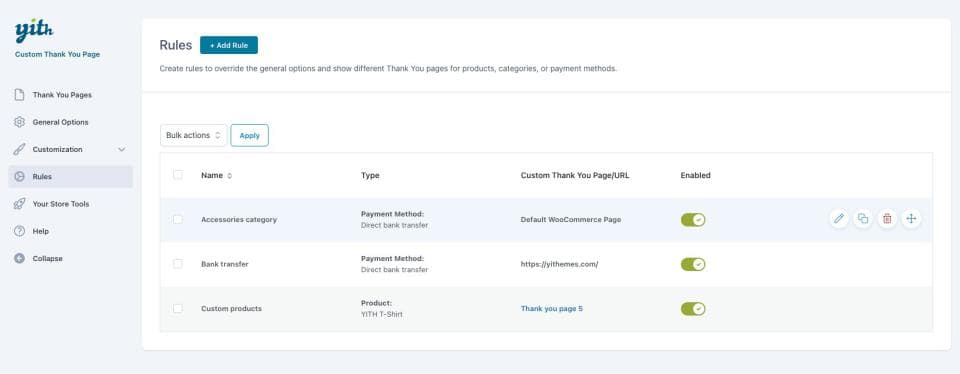 افزونه YITH WooCommerce Custom Thank You Page ساخت و ویرایش صفحه تشکر خرید ووکامرس 3.7.0 — تصویر ۳