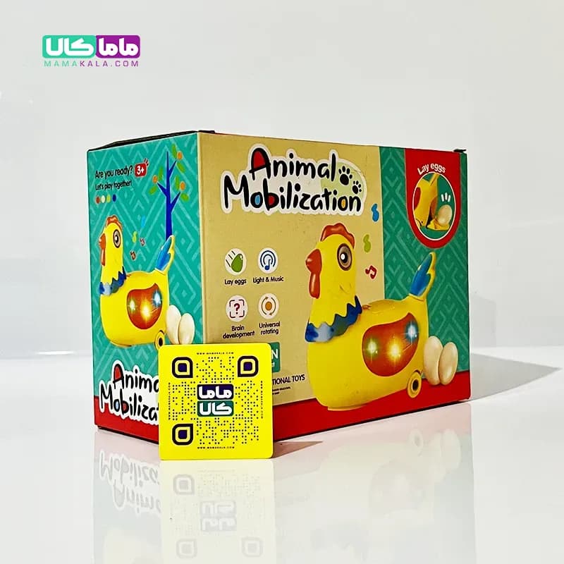 اسباب بازی مرغ موزیکال تخم گذار چراغدار وارداتی