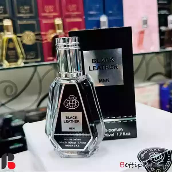 ادکلن مردانه فراگرنس ورد بلک لدر (Fragrance World Black Leather) 50 میل
