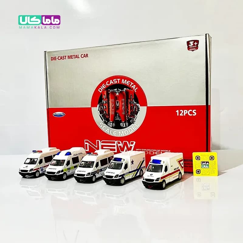 اسباب بازی ماشین پلیس با چراغ آژیر 12 سانتیمتر (کد 102) — تصویر ۶