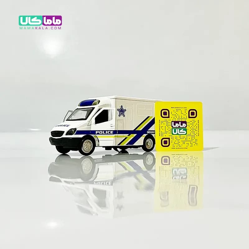 اسباب بازی ماشین پلیس با چراغ آژیر 12 سانتیمتر (کد 101) — تصویر ۲