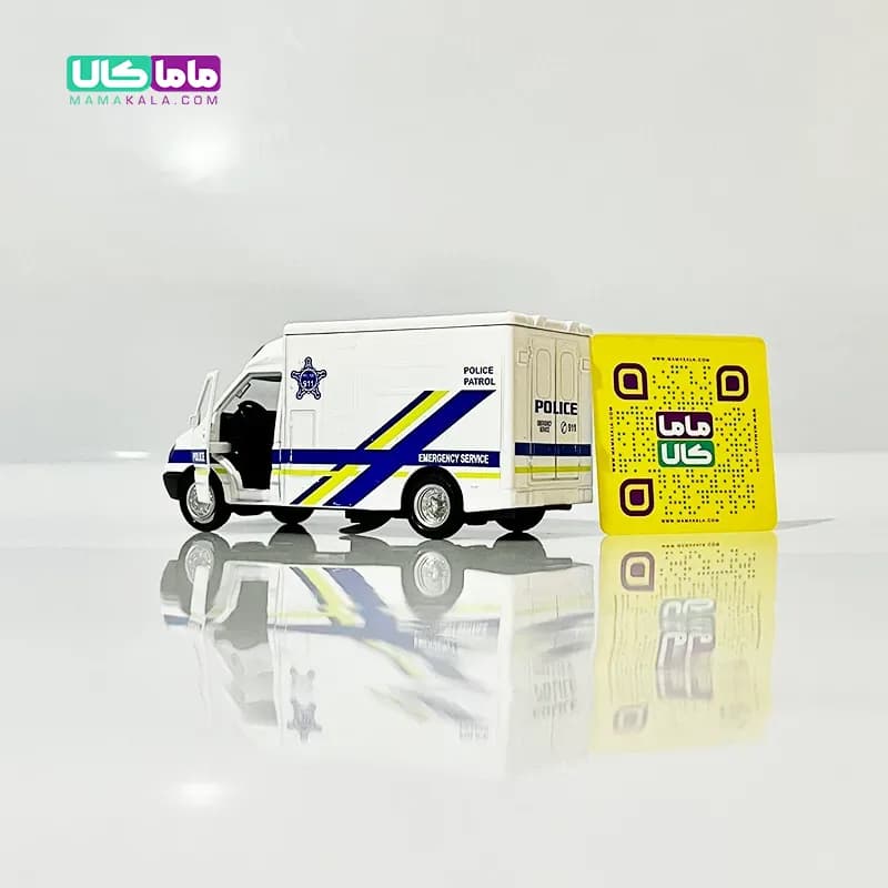 اسباب بازی ماشین پلیس با چراغ آژیر 12 سانتیمتر (کد 101) — تصویر ۳