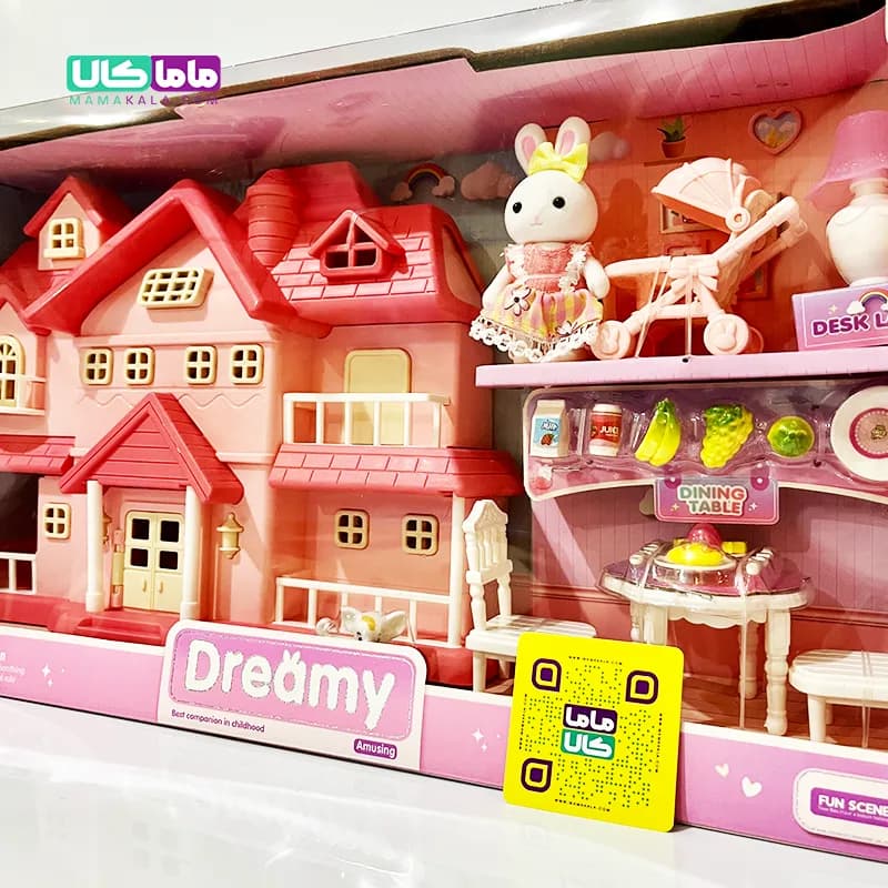 اسباب بازی ست خرگوش با خانه و ناهارخوری و کالسکه برند Dreamy — تصویر ۷