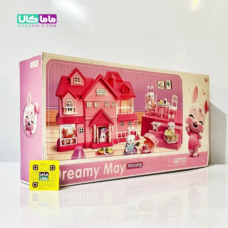 اسباب بازی ست خرگوش با خانه و ناهارخوری و کالسکه برند Dreamy — تصویر ۴