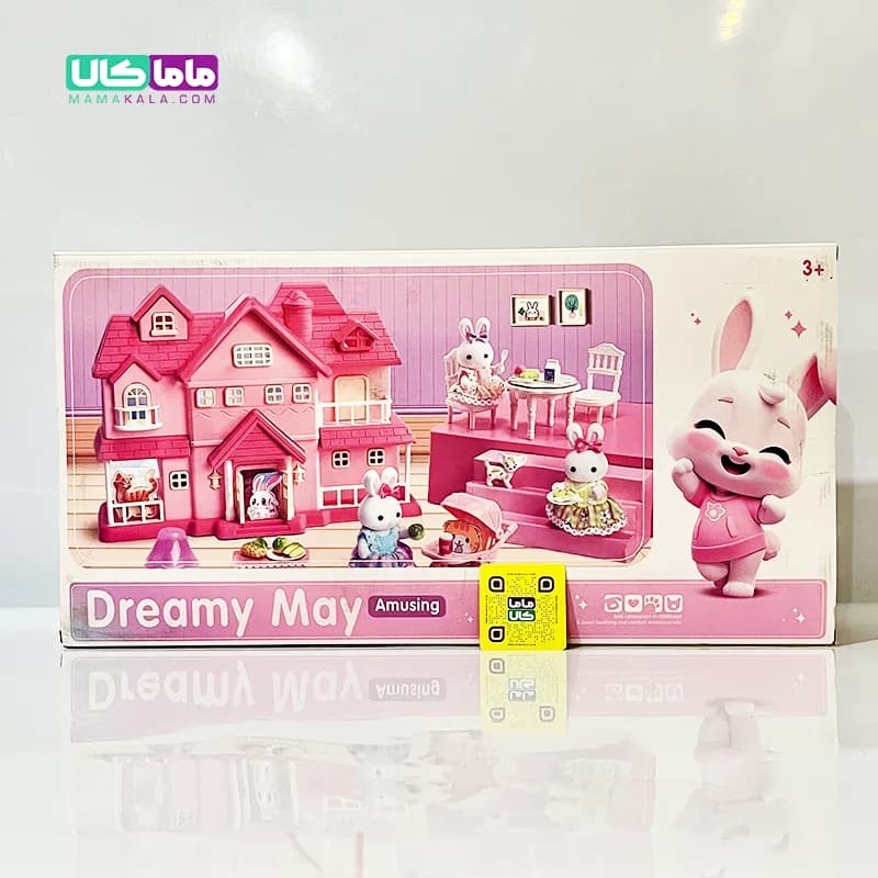 اسباب بازی ست خرگوش با خانه و ناهارخوری و کالسکه برند Dreamy — تصویر ۵
