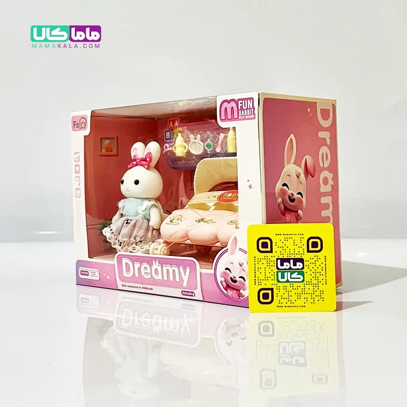 اسباب بازی ست خرگوش با وسایل و کالسکه نوزاد برند Dreamy — تصویر ۴