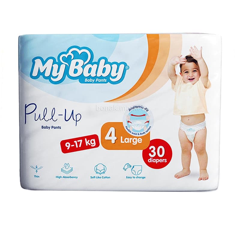 پوشک بچه شورتی سایز چهار30 عددی مای بی بی